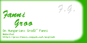 fanni groo business card